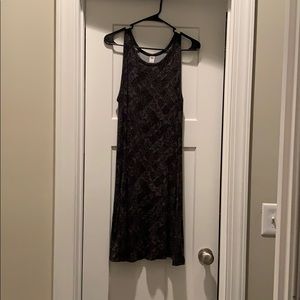 Old Navy Black Diamond Print Swing Dress Size L